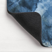 Abstrakter blauer Wasserfarbhintergrund Mousepad (Ecke)