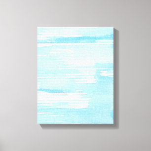Abstrakter blauer Wasserfarbhintergrund, Textur. Leinwanddruck