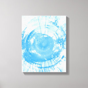 Abstrakter blauer Wasserfarbhintergrund, Textur. Leinwanddruck