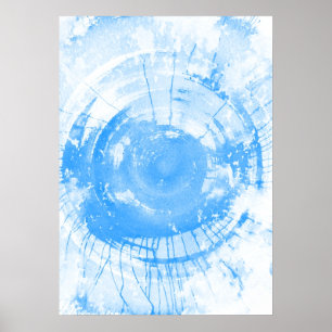 Abstrakter blauer Wasserfarbhintergrund, Textur. Poster