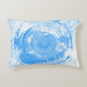 Abstrakter blauer Wasserfarbhintergrund, Textur. Zierkissen