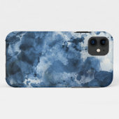 Abstrakter blauer Watercolorhintergrund Case-Mate iPhone Hülle (Rückseite (Horizontal))