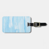 Abstrakter blauer Watercolorhintergrund, Gepäckanhänger (Vorderseite horizontal)