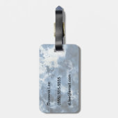 Abstrakter blauer Watercolorhintergrund Gepäckanhänger (Rückseite vertikal)