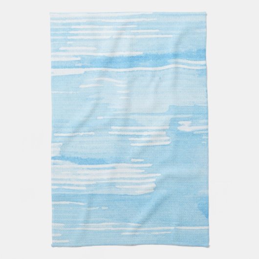Abstrakter blauer Watercolorhintergrund, Geschirrtuch (Vertikal)