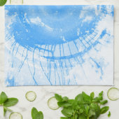 Abstrakter blauer Watercolorhintergrund, Geschirrtuch (Gefaltet)
