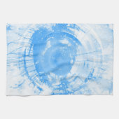 Abstrakter blauer Watercolorhintergrund, Geschirrtuch (Horizontal)