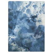 Abstrakter blauer Watercolorhintergrund Klemmbrett (Rückseite)