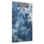 Abstrakter blauer Watercolorhintergrund Klemmbrett (Rechts)
