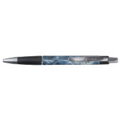 Abstrakter blauer Watercolorhintergrund Kugelschreiber (Rückseite)