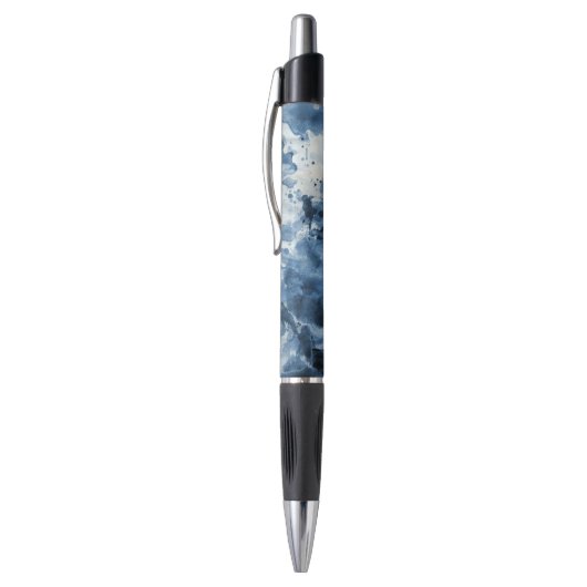 Abstrakter blauer Watercolorhintergrund Kugelschreiber (Oberseite (Vertikal))