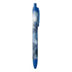 Abstrakter blauer Watercolorhintergrund Kugelschreiber