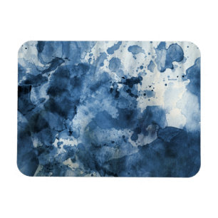 Abstrakter blauer Watercolorhintergrund Magnet
