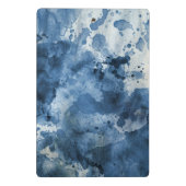 Abstrakter blauer Watercolorhintergrund Mini Klemmbrett (Rückseite)