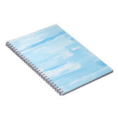Abstrakter blauer Watercolorhintergrund, Notizblock (Rechte Seite)