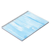 Abstrakter blauer Watercolorhintergrund, Notizblock (Linke Seite)