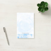 Abstrakter blauer Watercolorhintergrund, Post-it Klebezettel (Büro)