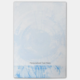 Abstrakter blauer Watercolorhintergrund, Post-it Klebezettel