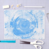 Abstrakter blauer Watercolorhintergrund, Seidenpapier (Handwerk)