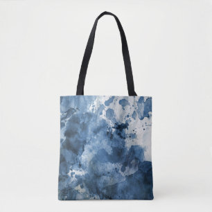 Abstrakter blauer Watercolorhintergrund Tasche