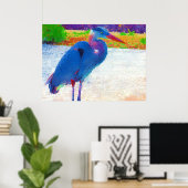 Abstrakter Blauhelm Poster (Heimbüro)