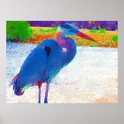 Abstrakter Blauhelm Poster (Vorne)