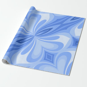 Abstrakter Blauherz-Schmetterling Geschenkpapier