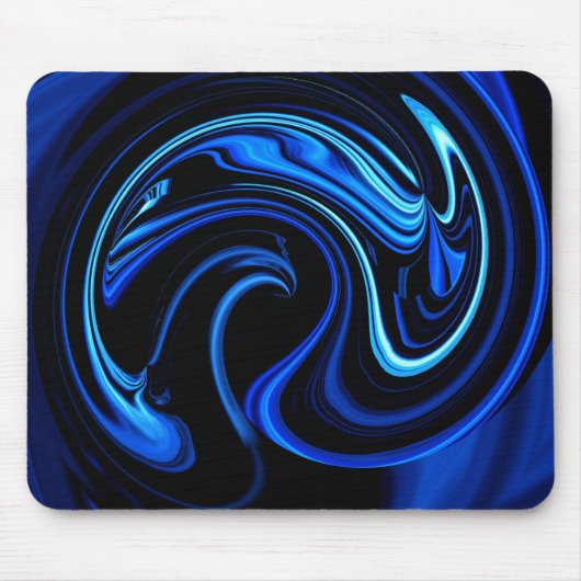 Abstrakter Blaupfau Mousepad (Vorne)