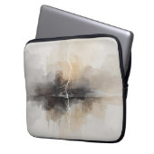 Abstrakter Blitz im Neutrals Druck Laptopschutzhülle (Vorderseite Links)