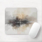 Abstrakter Blitz in Neutrals Druck Mousepad (Mit Mouse)