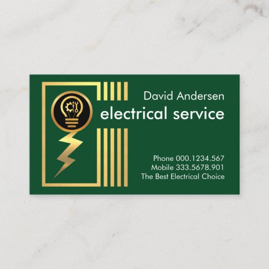 Abstrakter Blitzableiter Visitenkarte (Vorderseite)