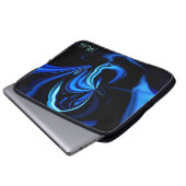 Abstrakter Blue Buterfly Notebook-Sieb *Personalis Laptopschutzhülle (Vorne Knopf)