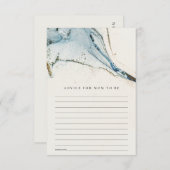Abstrakter Blue Gold-Ratschlag für Mum Baby-Dusche Begleitkarte (Vorne/Hinten)
