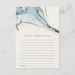 Abstrakter Blue Gold-Ratschlag für Mum Baby-Dusche Begleitkarte
