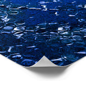 Abstrakter Blue Icy Tree Poster (Ecke)