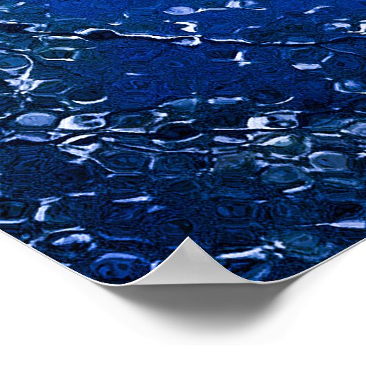 Abstrakter Blue Icy Tree Poster (Ecke)