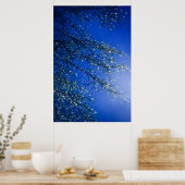 Abstrakter Blue Icy Tree Poster (Küche)