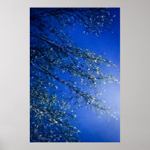 Abstrakter Blue Icy Tree