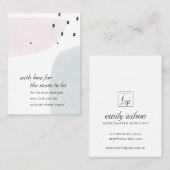 ABSTRAKTER BLUE MUM, UM GIFT EARRING DISPLAY CARD PLATZKARTE (Vorne/Hinten)