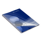 Abstrakter Blue Swirl und Circles-Notebook Notizblock (Rechte Seite)