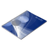 Abstrakter Blue Swirl und Circles-Notebook Notizblock (Linke Seite)