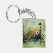 Abstrakter Blume Schlüsselanhänger (Vorderseite links)