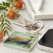 Abstrakter Blume Schlüsselanhänger (Vorderseite rechts)