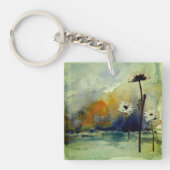 Abstrakter Blume Schlüsselanhänger (Vorderseite)