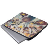 Abstrakter Blumen-Laptop-Hülle Laptopschutzhülle (Vorne Knopf)