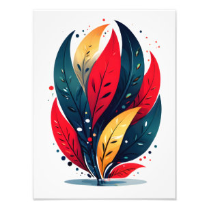 Abstrakter Blumenbrand Fotodruck