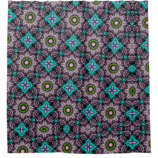 Abstrakter Blumenduschvorhang Duschvorhang (Vorderseite)