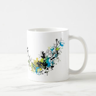 abstrakter Blumenentwurf Kaffeetasse