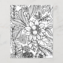 Abstrakter Blumengarten Designfarbe Seite