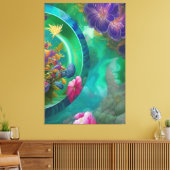 Abstrakter Blumengarten Leinwanddruck (Insitu (Wohnzimmer))